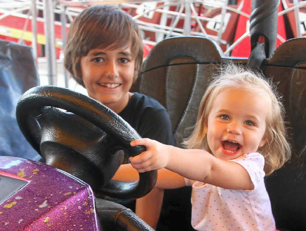 Cooper Birchall and Harper Folkers are ready for the Stanthorpe Show.